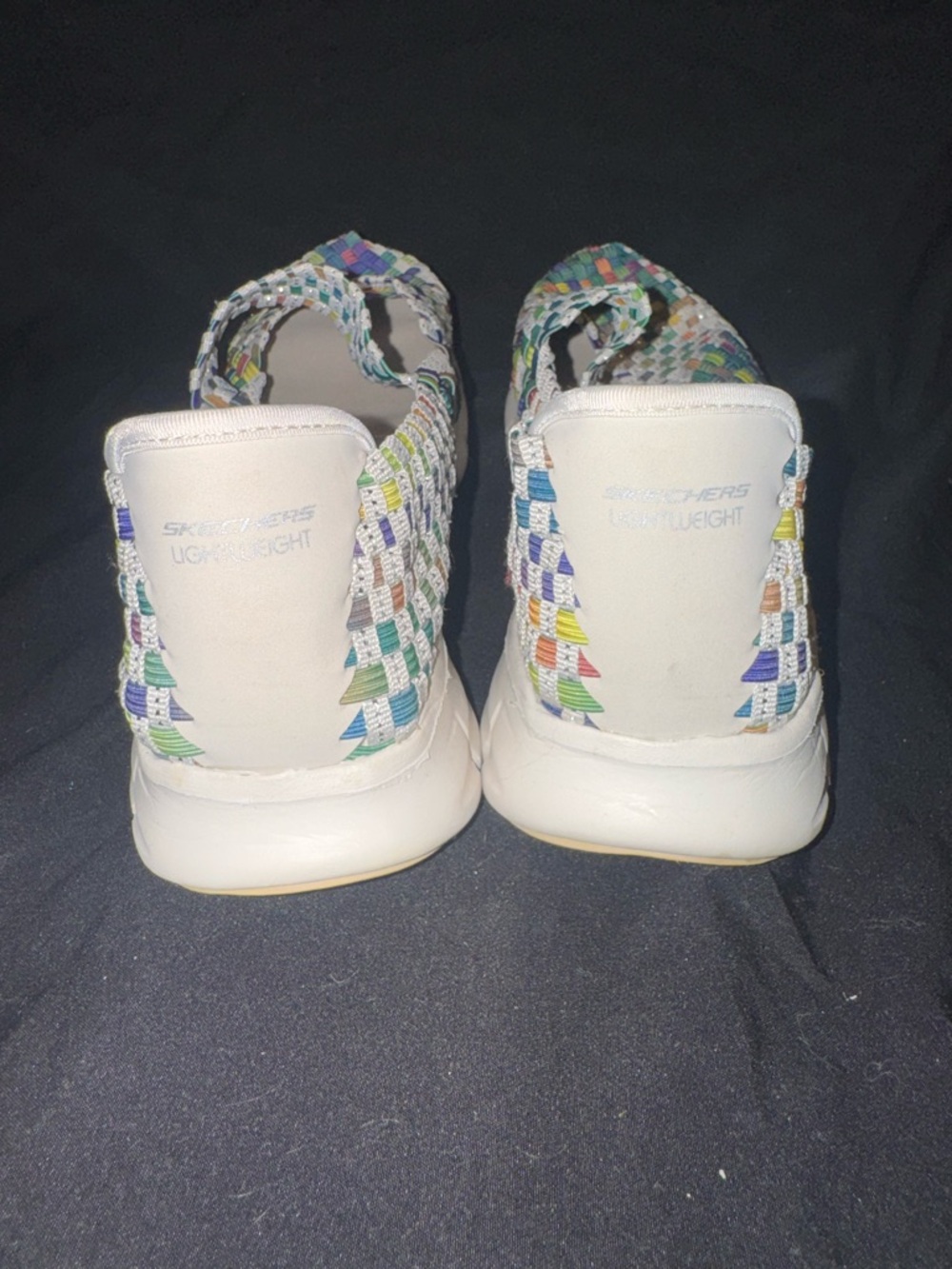 Woman’s Multicolor Woven sketchers - Comfortable Slip-On - Picture 5 of 6